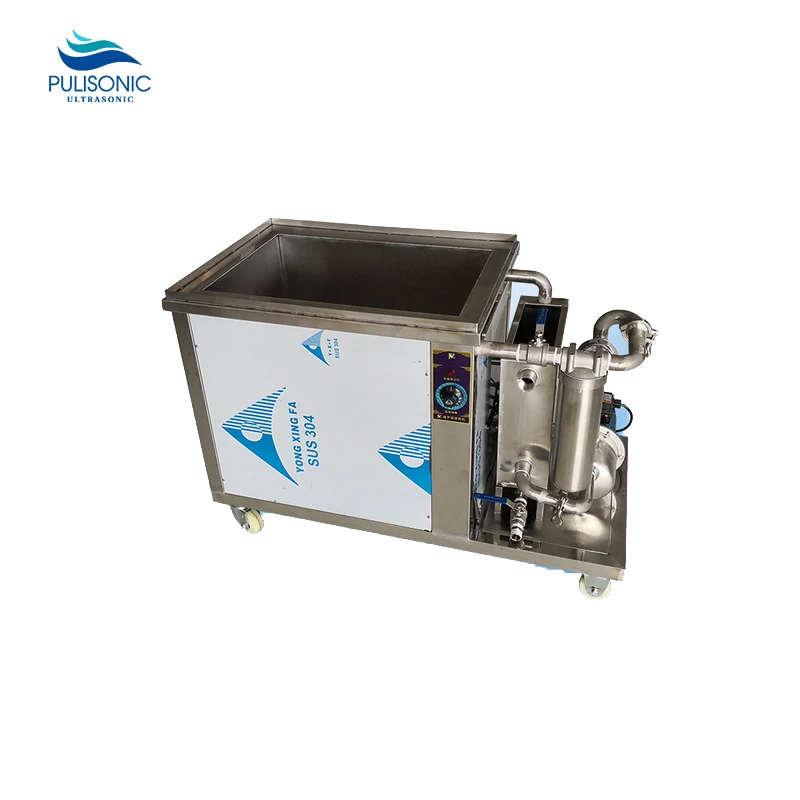 Single Tank Industrial Ultrasound Cleaning Machine With Oil Filter System For Aircraft Parts Automobile Hub Washing 5000W