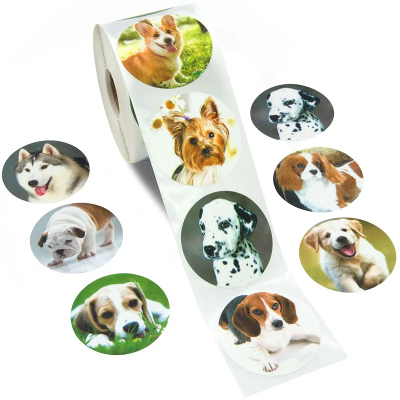 8 designs Cute Husky Corgi Pet Dog Decorative Stickers Scrapbooking as reward sticker stationery teacher for kids