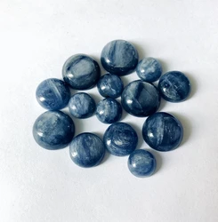 Wholesale 4pcs/lot Blue Kyanite Bead cabochon 8mm 10mm 12mm 14mm 16mm 20mm Round Gem stone Cabochon Ring Face