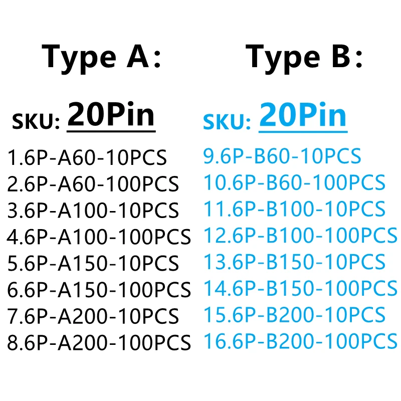 10 sztuk/100 sztuk AWM 20624 80C 60V VW-1 FFC-0.5MM-20P TypeA/B 60/100/150/200MM