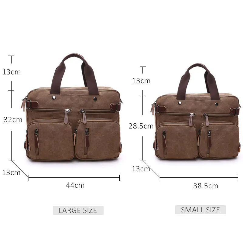 Men Canvas Briefcase Travel Bags Suitcase Classic Messenger Shoulder Bag for men Tote Handbag Big Casual Business Laptop Pocket