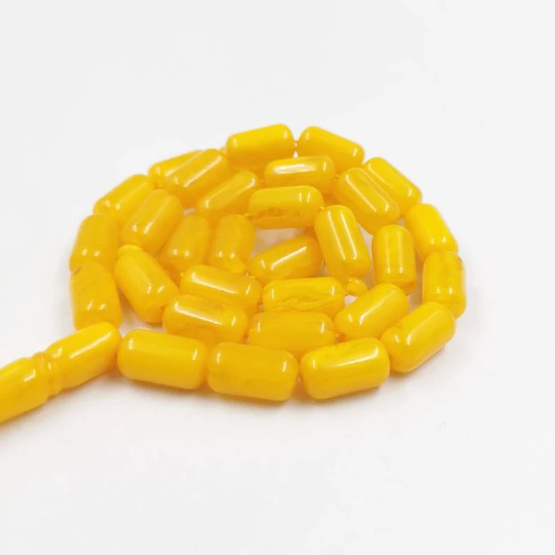 Tasbih Yellow Resin Man bracelet 33 beads muslim gifts rosary kehribar islamic jewelry Arabic Misbaha Eid Mubarak
