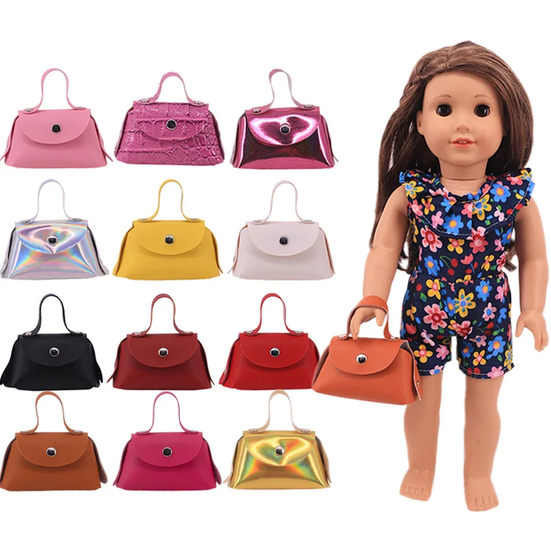 Doll Color Handbag Snap Button Design For 18 Inch American Girl Doll,My Life Doll,Our Generation Doll