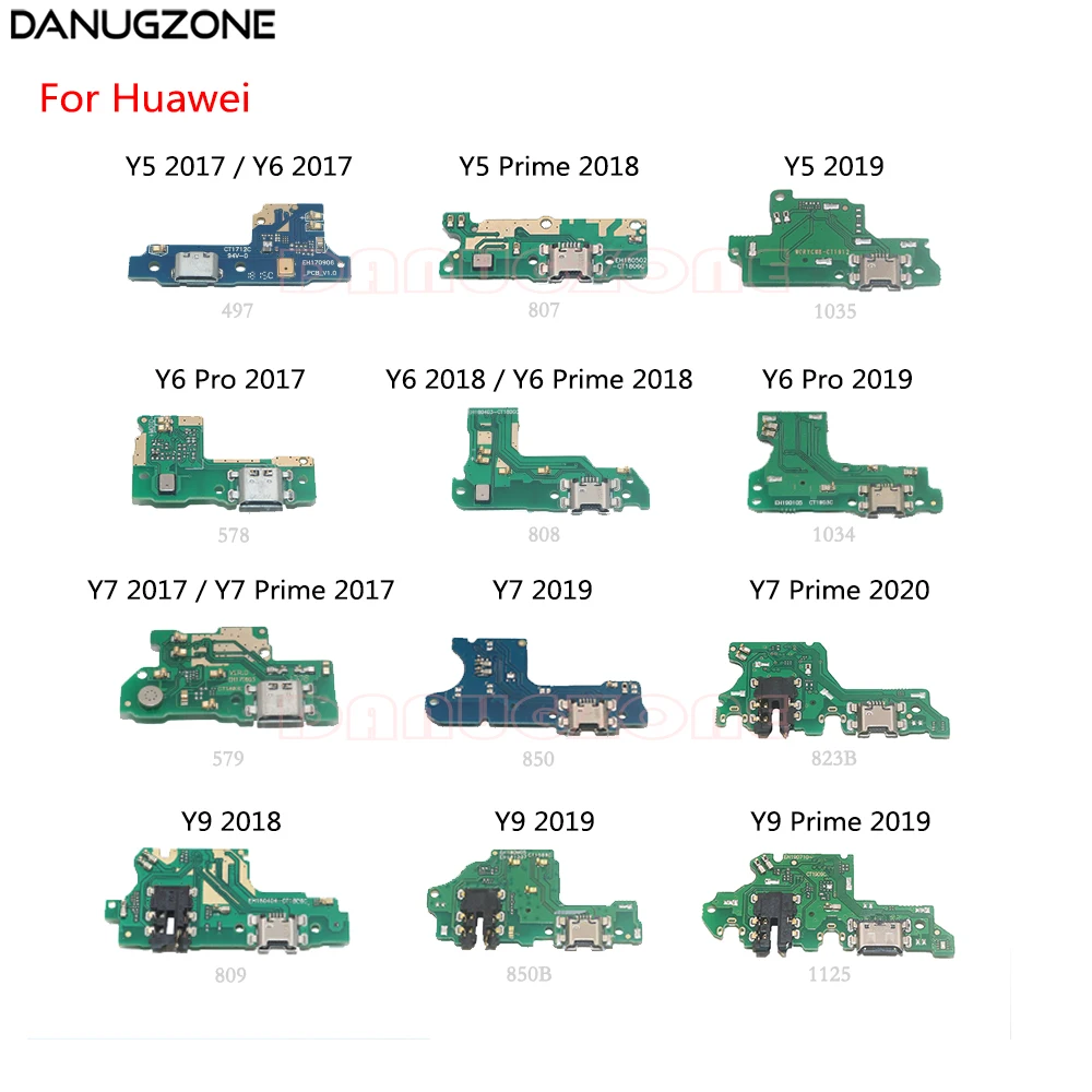 USB Charging Dock Port Socket Jack Connector Charge Board Flex Cable For Huawei Y6 2018 Y5 2017 Y7 Pro Y7A Y9 Prime 2019 2020