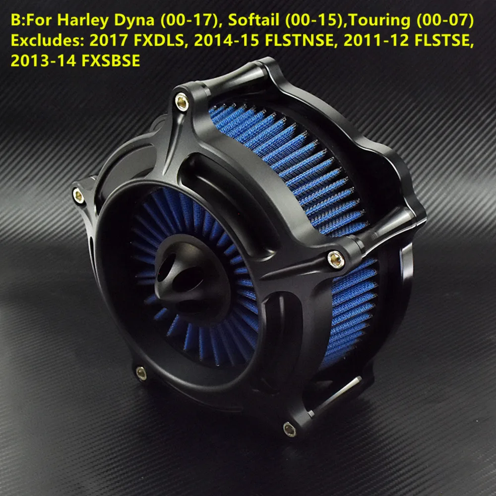 Motorrad Turbine Luft Reiniger Filter Für Harley Touring Road King Street Road Glide Sportster XL883 Dyna Softail Fatboy FXDLS