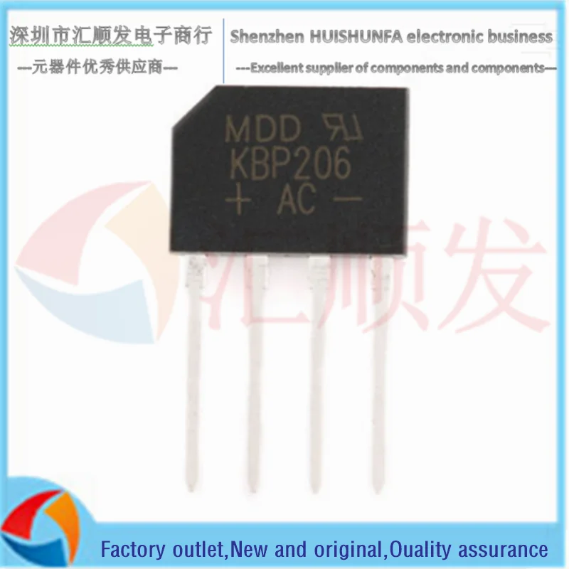 10pcs!!! Original authentic KBP206 KBP210 KBP flat bridge rectifier bridge stack silicon bridge rectifier