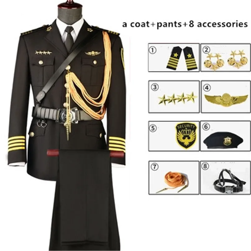High-Grade Work Wear Men\'s Spring And Autumn Business Suit Coat Classical Business Uniform Security Guard For Cosplay Gift