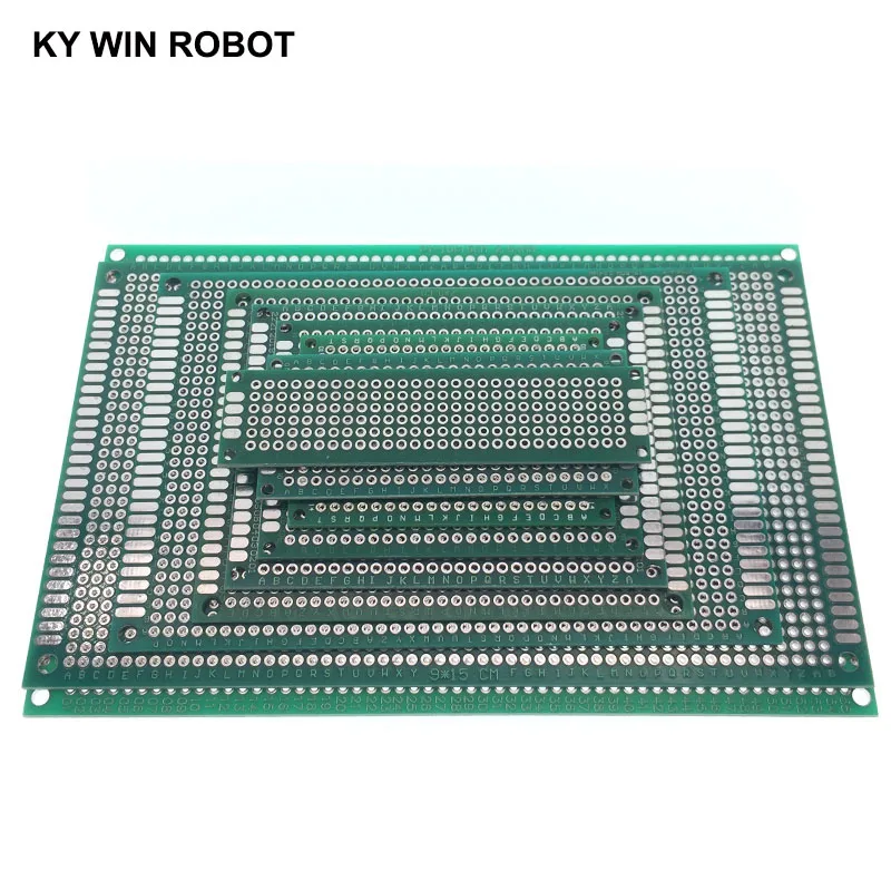 2x8 3x7 4x6 5x7 6x8 7x9 8x12 9x15 10x15 cm Double Side Prototype Diy Universal Printed Circuit PCB Board Protoboard For Arduino