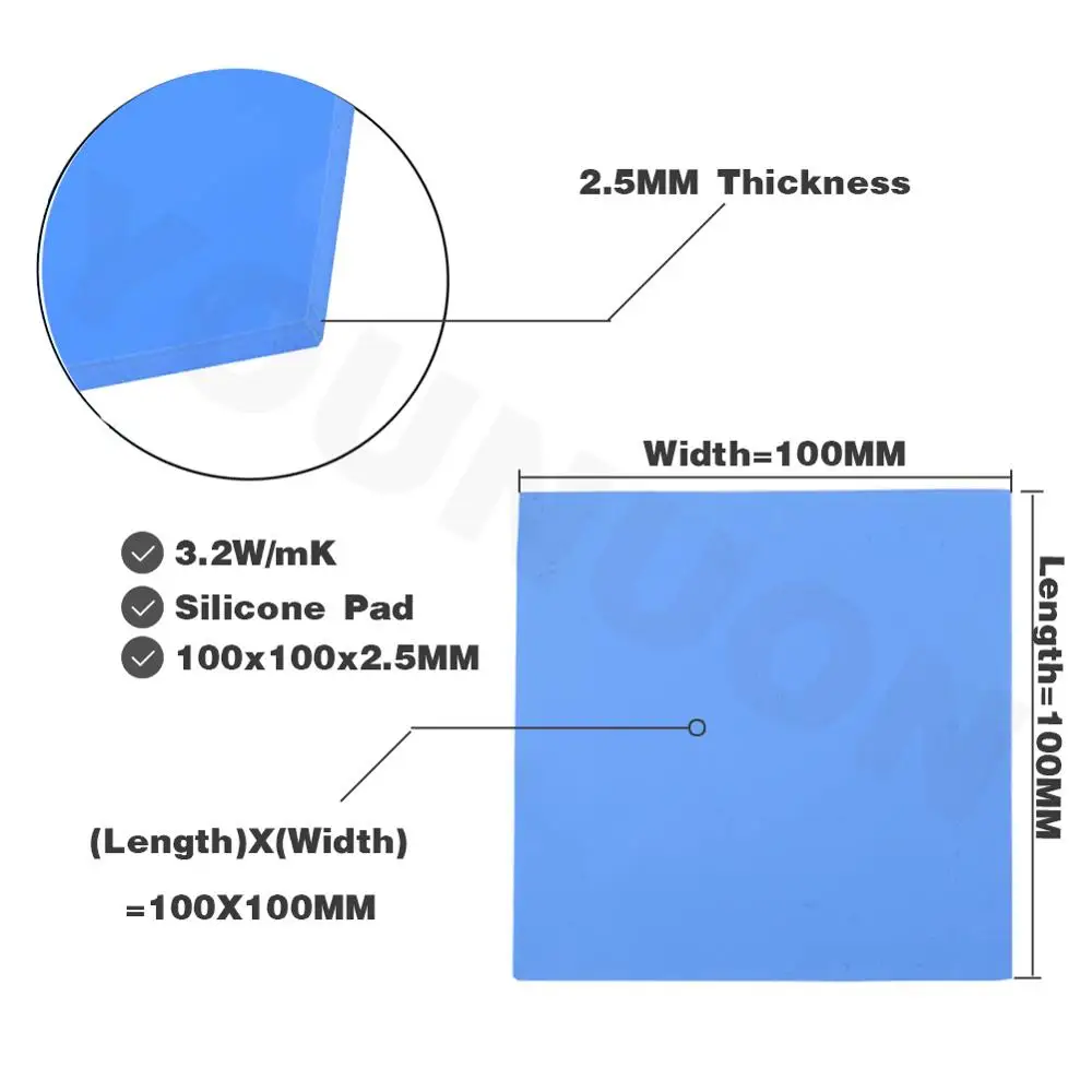 2PCS 100X2.5MM Blue