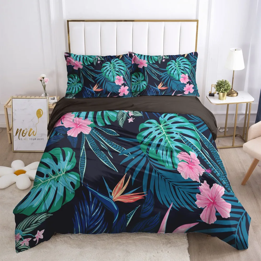 

3D Bedding Sets Quilt Covers Pillow Shams Duvet Cover Sets Bedclothes Bed Linens King Queen Full Simple Flower Home Textile