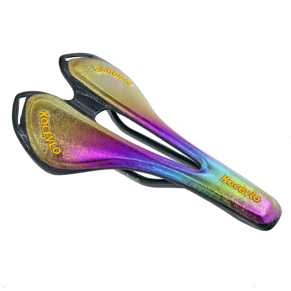 

Rainbow Road Bike Carbon Fiber Saddle vtt racing MTB Bike Saddle Colorful Comfortable Cycling Seat mat Cushion Bicycle Parts