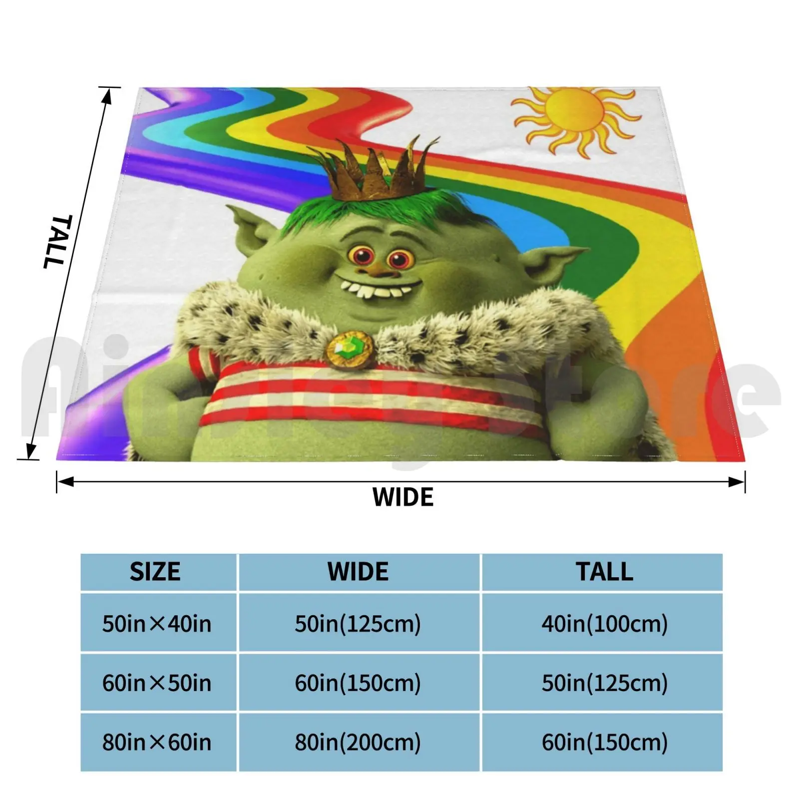 Trolls King Gristle Blanket Fashion Custom Trolls Poppy And Branch Trolls Poppy And Branch As Humans Trolls 2
