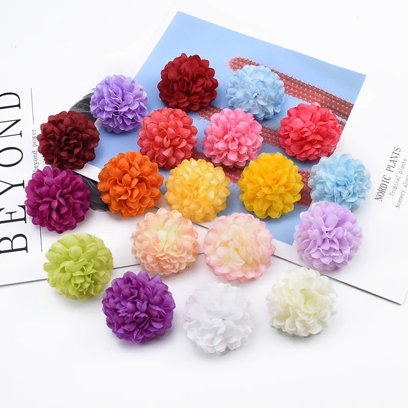 

20Pcs Multicolor Silk Chrysanthemum Decorative Flowers Wreaths Scrapbooking for Home Decor Diy Gifts Box Artificial Flowers