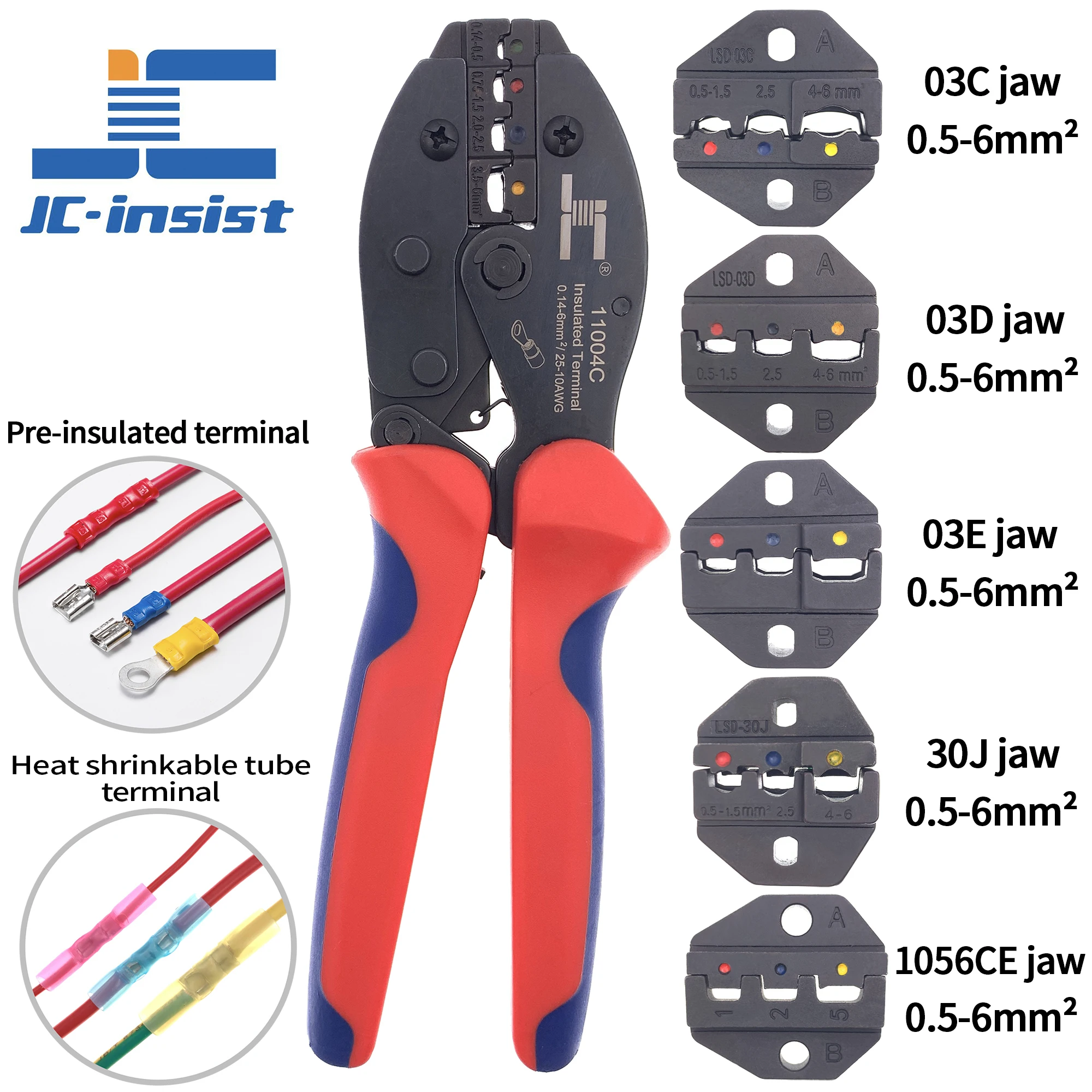 110Series RV SV BV pre-insulated terminal crimping pliers, cold terminal crimping pliers 0.14-10mm²