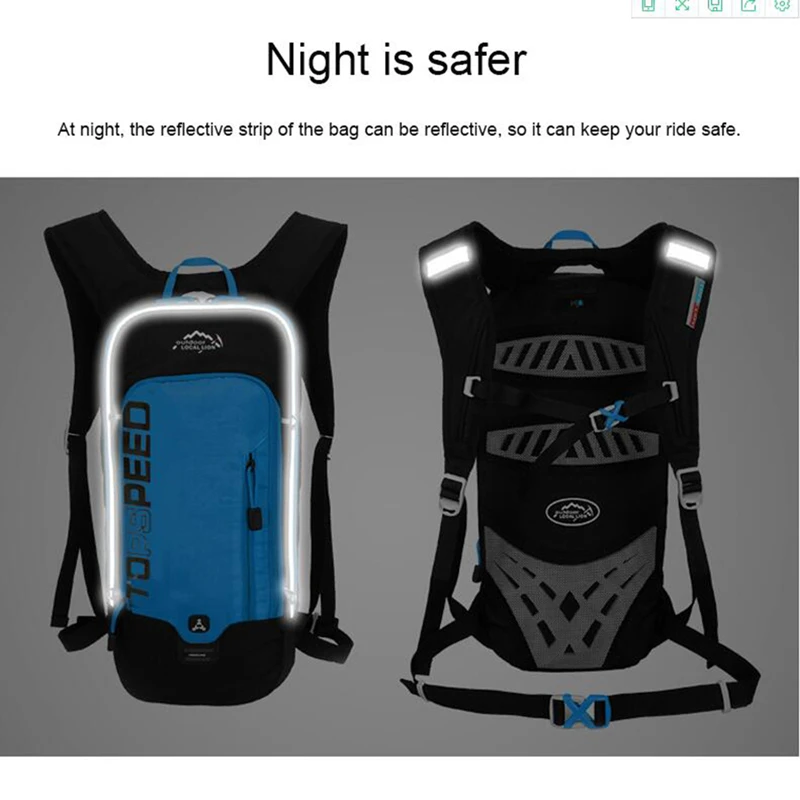 Waterproof 6L Jogging Cycling Bag Men Women Riding Hydration Breathable Bicycle Backpack Hiking Running Water Bag Helmet INOXTO