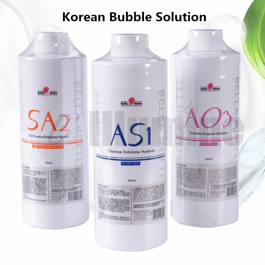 SET Bubble Solution Management Equipment Water Oxygen Essence Clean Black Water AS1 + SA2+AO3 400ml/bottle