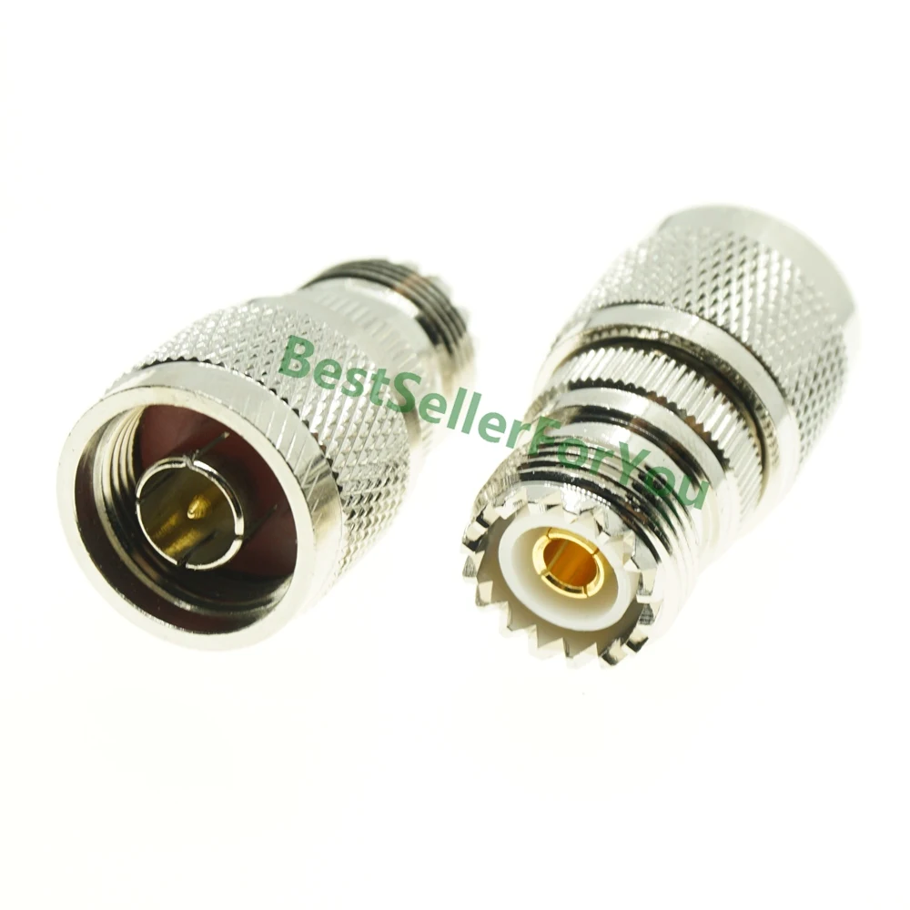 Adaptador RF N macho a UHF hembra SO239 hembra, Conector de Radio RF coaxial recto