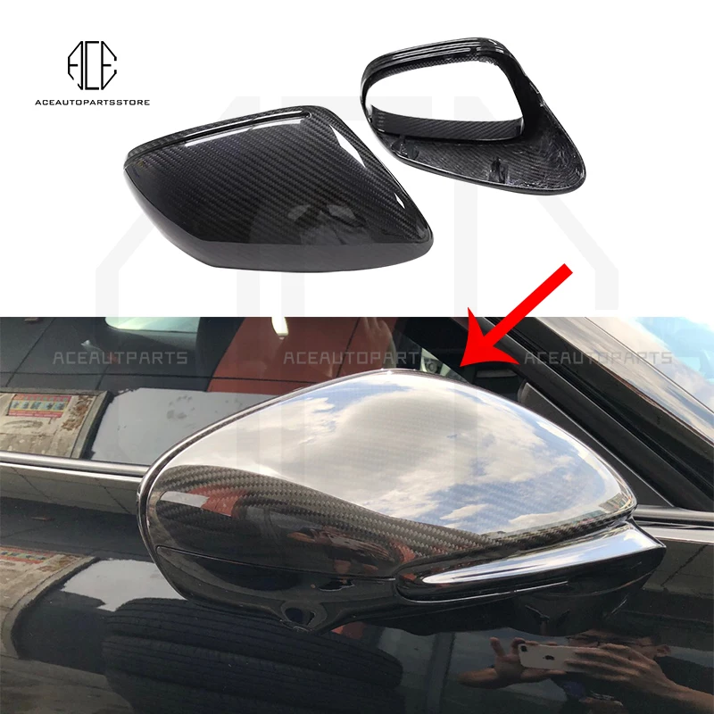 Suitable for porsche Carrera 911 992 Taycan modified carbon fiber dry carbon mirror housing rearview mirror cover body kit