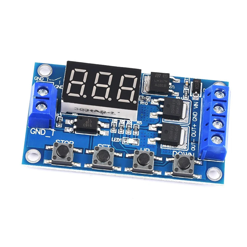 DC 12V 24V Dual MOS LED Digital Time Delay Relay Trigger Cycle Timer Delay Switch Circuit Board Timing Control Module DIY