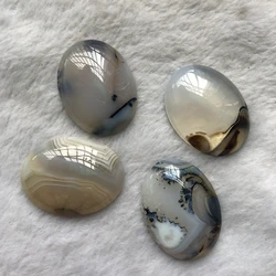 Wholesale 1pcs Natural Dendritic Agate Bead Cabochon 30x40mm Oval Gemstone Cabochon Ring Face Pendant