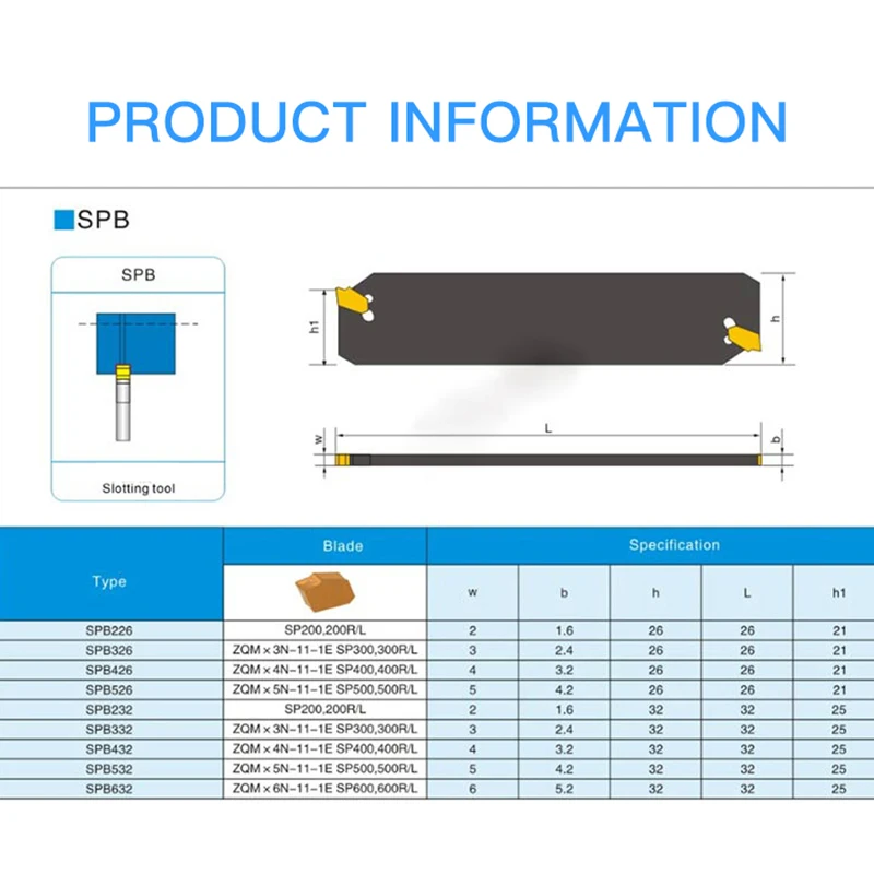 SMBB1626 SMBB2026 SMBB2526 SMBB1632 SMBB2032 SMBB2532 SMBB3232 CNC Tools SMBB Cutter Holder for Grooving Turning Tool Inserts