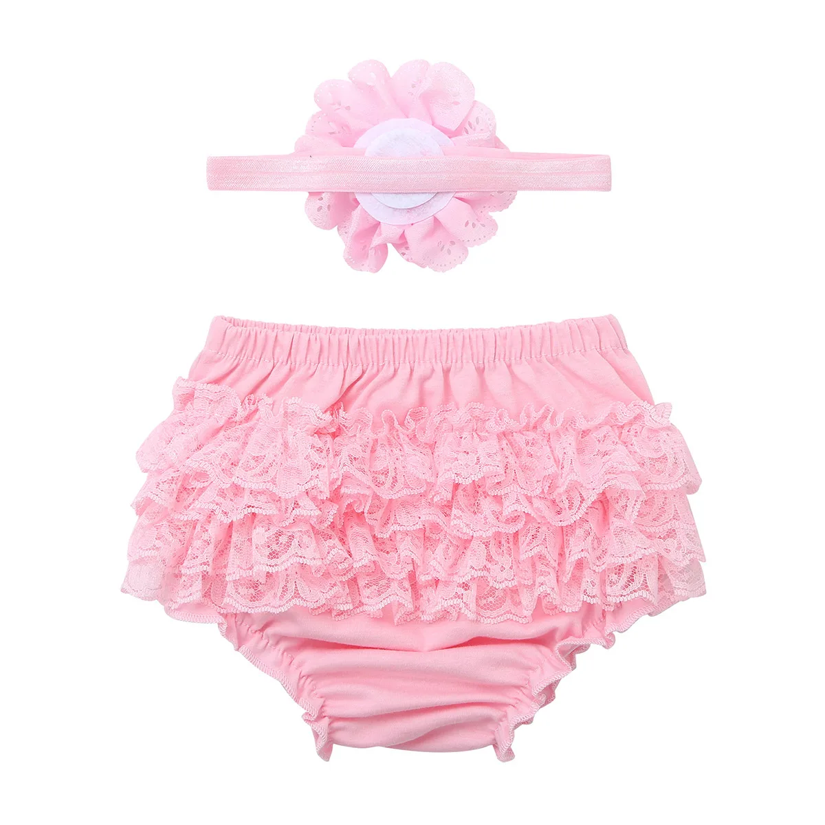 

Baby Girls Tulle Tutu Bloomers Infant Newborn Diapers Cover and Flower Headband Set Newborn Photography Props Baby Birthday Gift