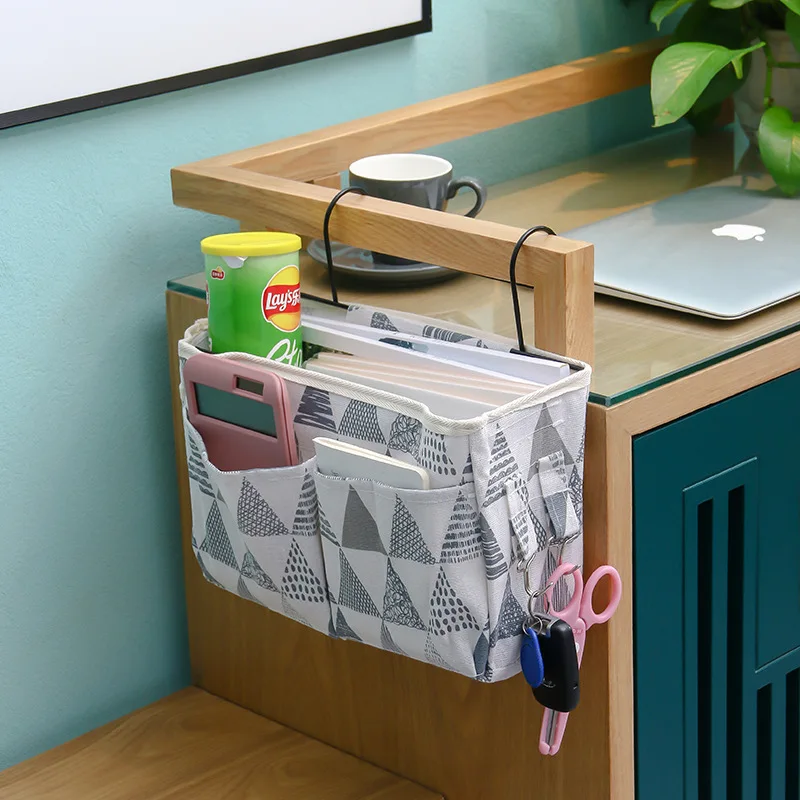 Home Hanging Storage Bag Bedside Chair  Multi-Purpose Cloth Sundries Neatening Basket For Kids Rooms Book Magazine Organizer