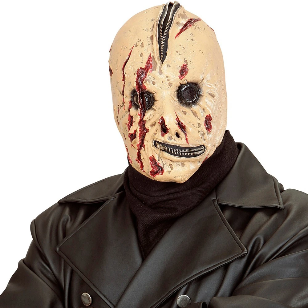 Scary Maniac Face Masks, Halloween Zombie Mask, Latex Scary, Zipper Scar Mask, Free Shipping