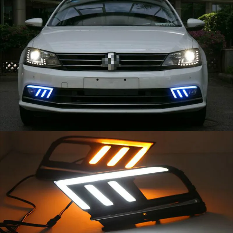 

LED DRL Daytime Running Light Daylight For Volkswagen VW Jetta Sagitar MK6 2015-2018 car styling driving