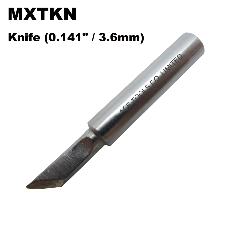 10 PCS MXTKN Soldering Tips Knife 3.6mm Replacement Fit For WELLER WSD71 WSDT1 WP70 Station Iron