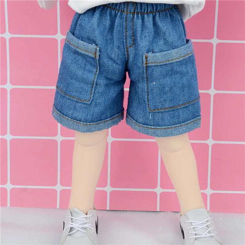 1/6 BJD baby clothes basic overalls, pocket pants, denim shorts for 30cm BJD, yosd doll clothes pants toy accessories