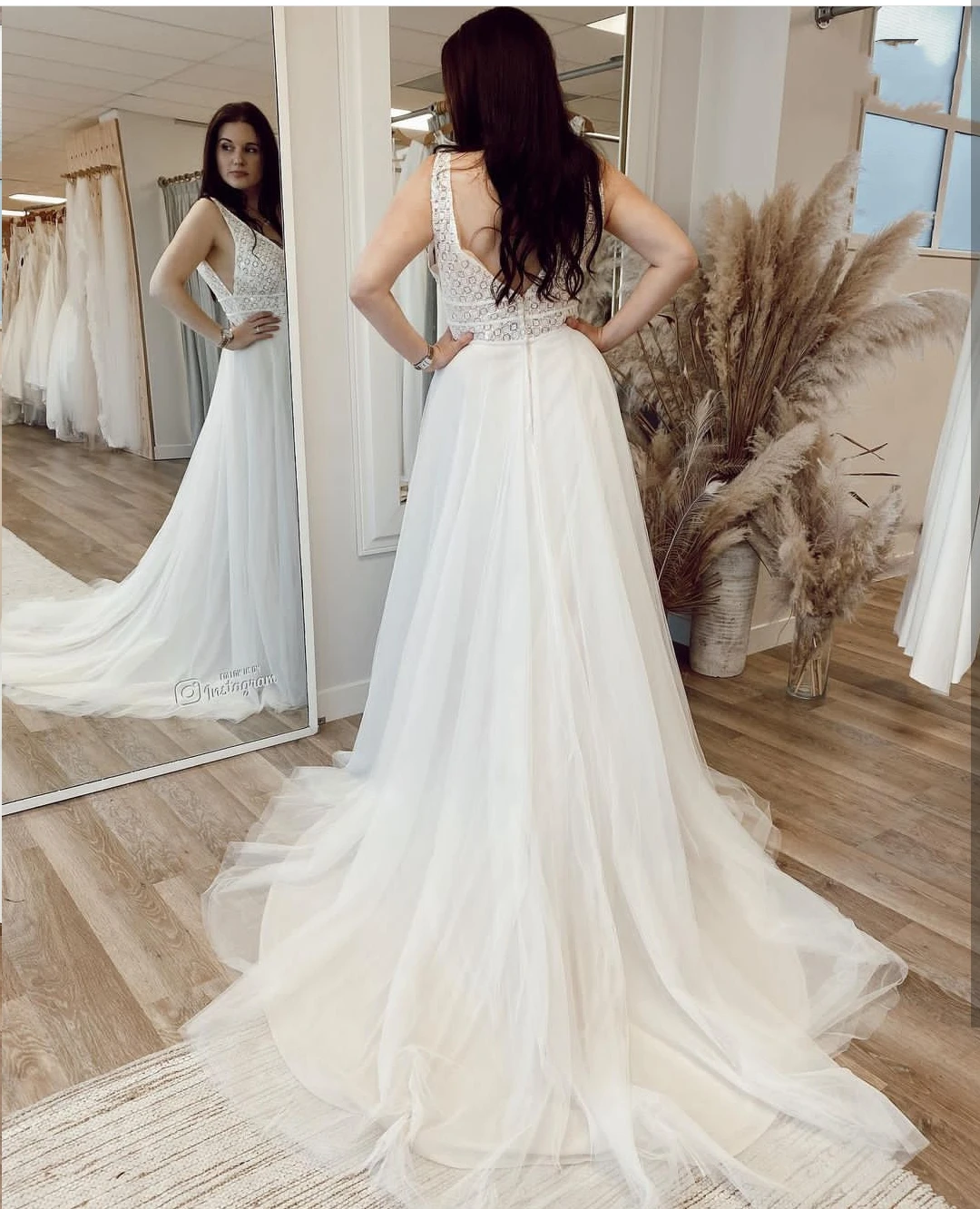 Vestido de novia bohemio con escote en V, Espalda descubierta, línea A, sin mangas, 2021