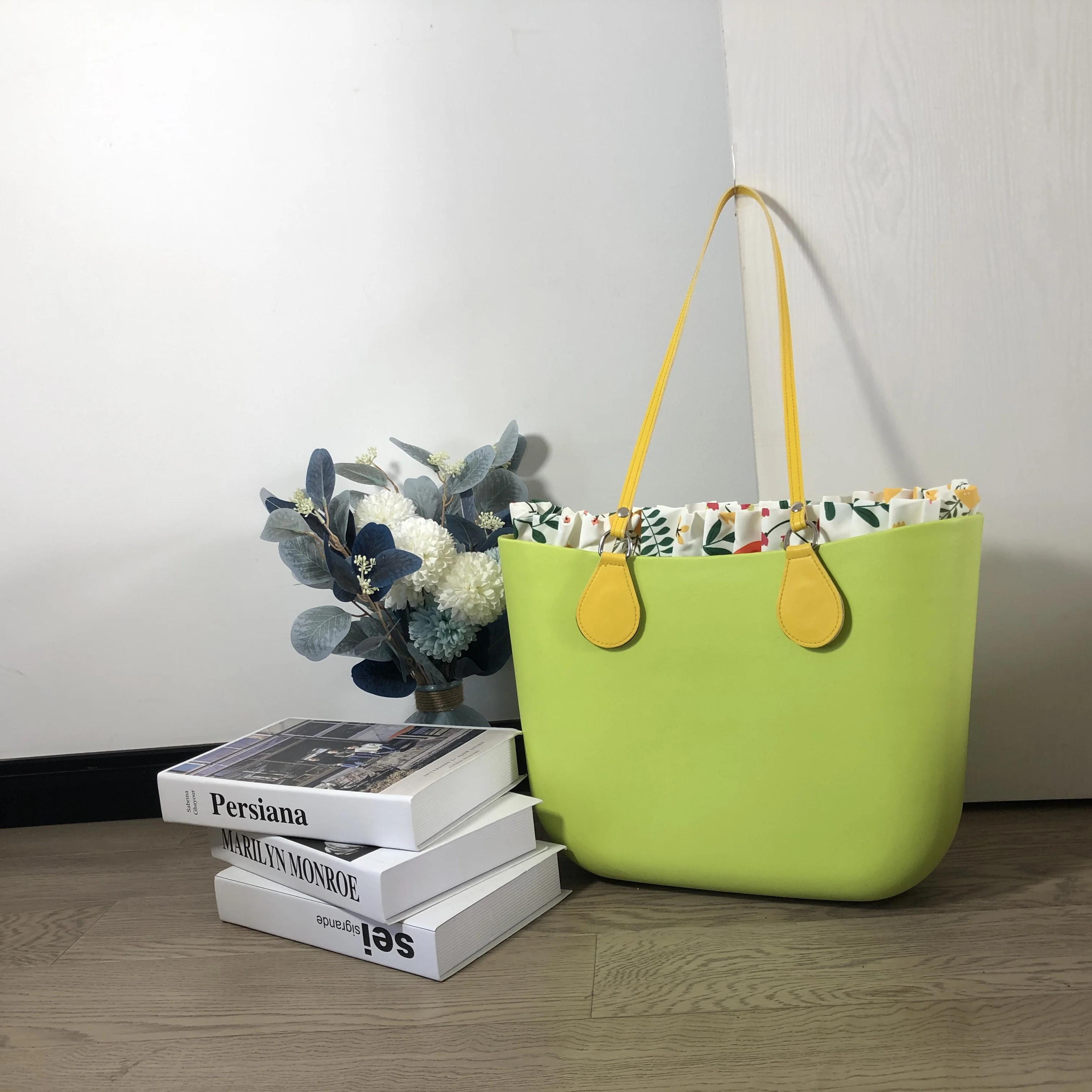 Classic Body Bag with 85cm Handles Floral Border Lining Insert Women Beach Waterproof EVA O Bag Obag Style Handbag Silicon image 5