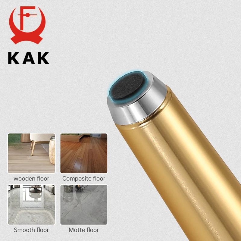 KAK Space อลูมิเนียมโลหะผสมทองขาเฟอร์นิเจอร์ปรับสีดำตารางฟุตโซฟาขาเปลี่ยนยาง Pad เฟอร์นิเจอร์ฮาร์ดแวร์