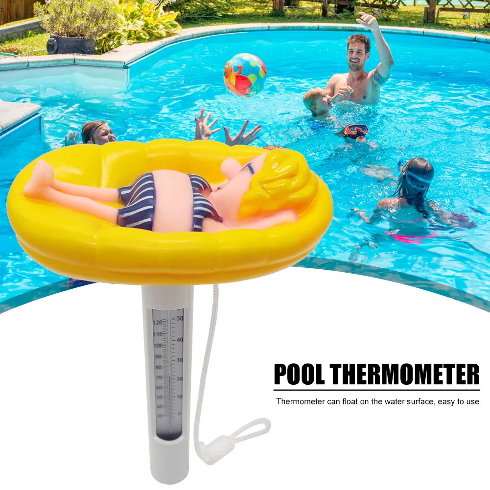 Multi-functional Texture Portable Swimming Pool Thermometer Water Temperature Meter Spa Fish Ponds Floating Probe Water detector