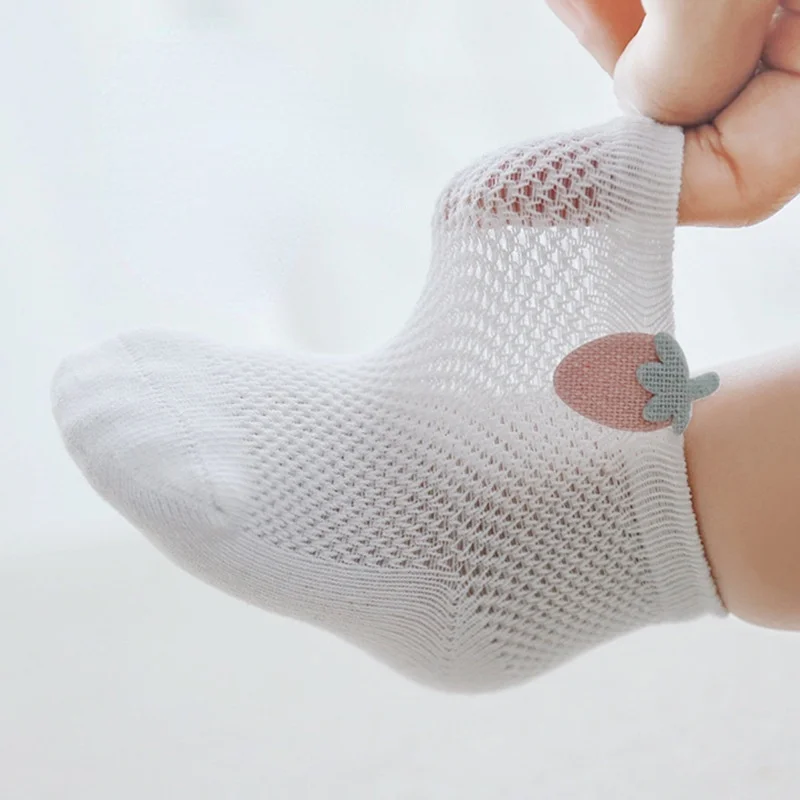 3 Pairs 0-5Y Baby Socks, Children's Socks, Thin Cotton, Breathable Mesh, Baby Socks, Boneless Baby Socks, Cute Accessories Socks