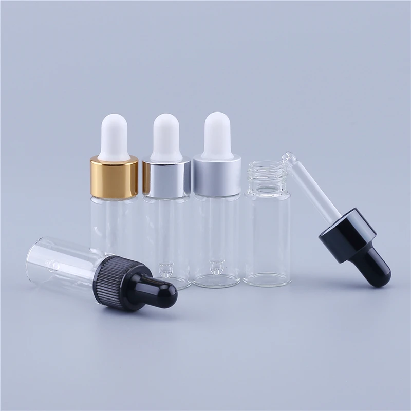 

240pcs 10ML Reagent Eye Dropper Transparent Glass Aromatherapy Liquid Pipette Bottle Refillable Bottles