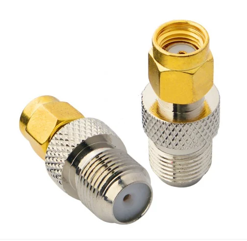 F hembra a RP-SMA Macho Jack RF Coaxial adaptador conectores