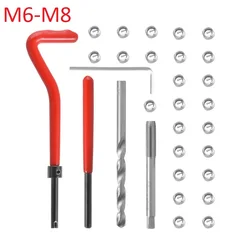 30PCS Car Engine Block Restoring Damaged Thread Repair Tool Kit M6 M7 M8  for Helicoil Car Repair Tools Coarse Crowbar