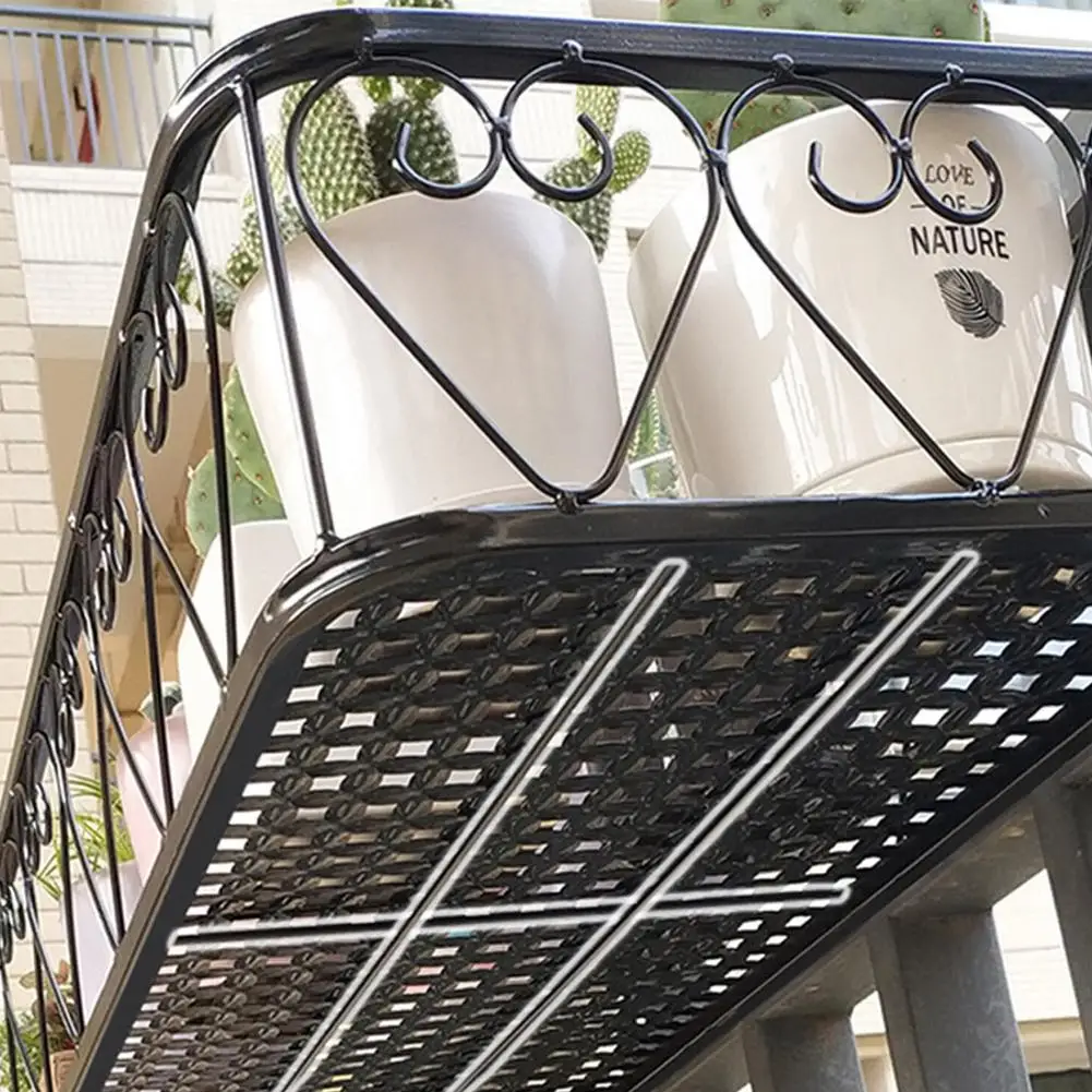 Balcony Hanging Flower Rack Storage Rack Rail Flowerpot Railing Shelf Balcony Rail Planter Shelf Fence Railing Flower Pot Stand