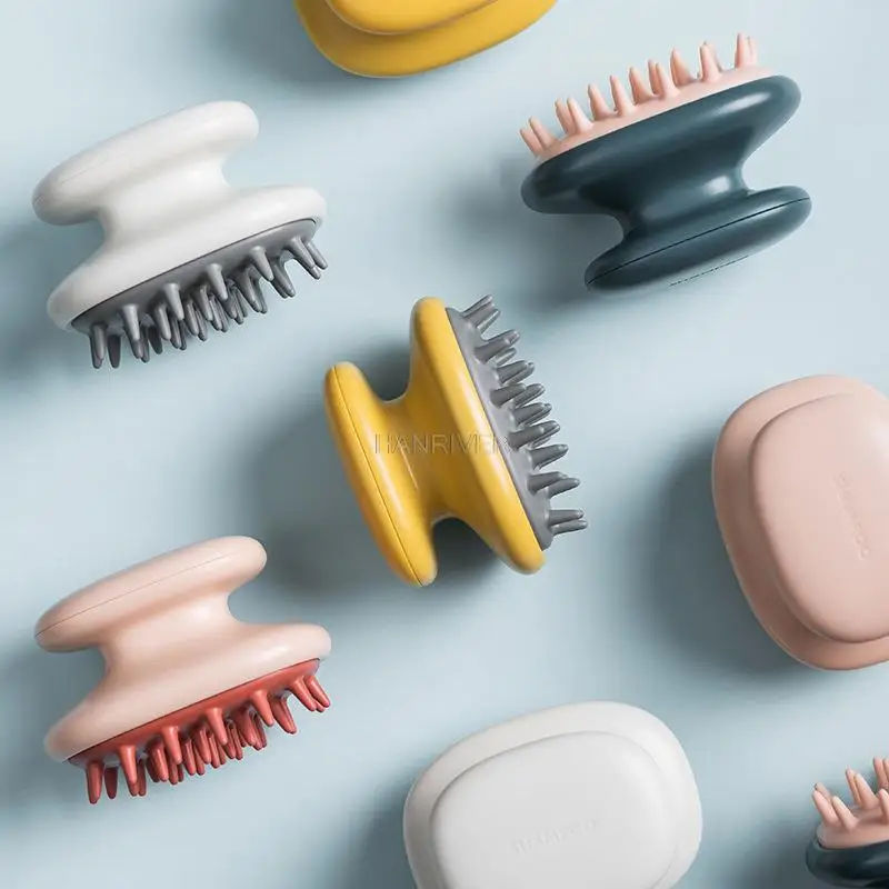 

Silicone shampoo brush head massage cleaning brush men and women scalp antipruritic meridian grooming hair comb