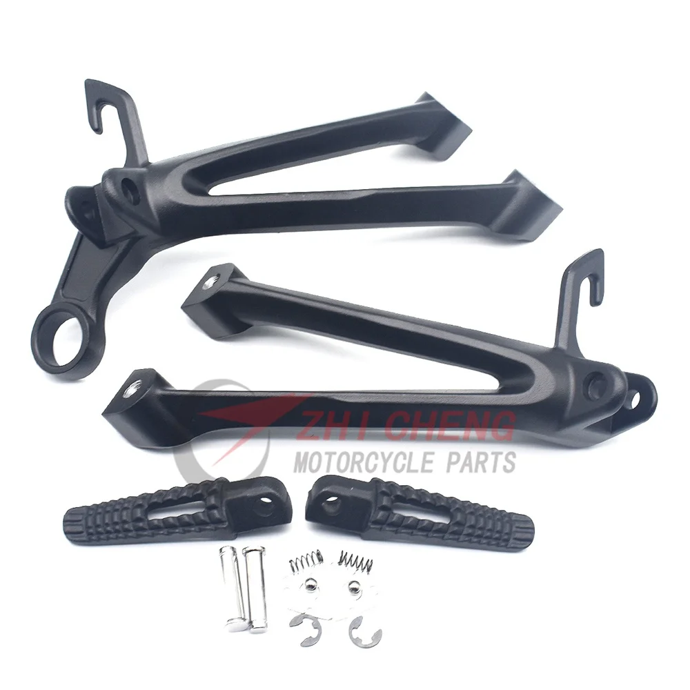 Motorcycle Rear Passenger Foot Pegs For Suzuki GSXR 600 750 2008 2009 2010 Bracket Footrests Footpegs GSXR600 GSXR750 Foot Rests