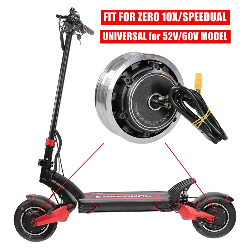 Original LGSDDM 10 Inch Electric Scooter Motor for ZERO 10X Both Front And Rear Wheel SPEEDUAL Newest Engine 52V1000W 60V1200W