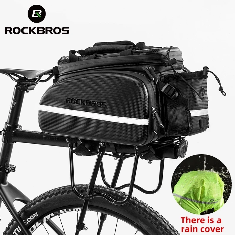 

ROCKBROS Bicycle Bag MTB Bike Rack Carrier Bag Multifunctional Large Capacity Travel Bags With Raincover MTB Road Bicycle Bag