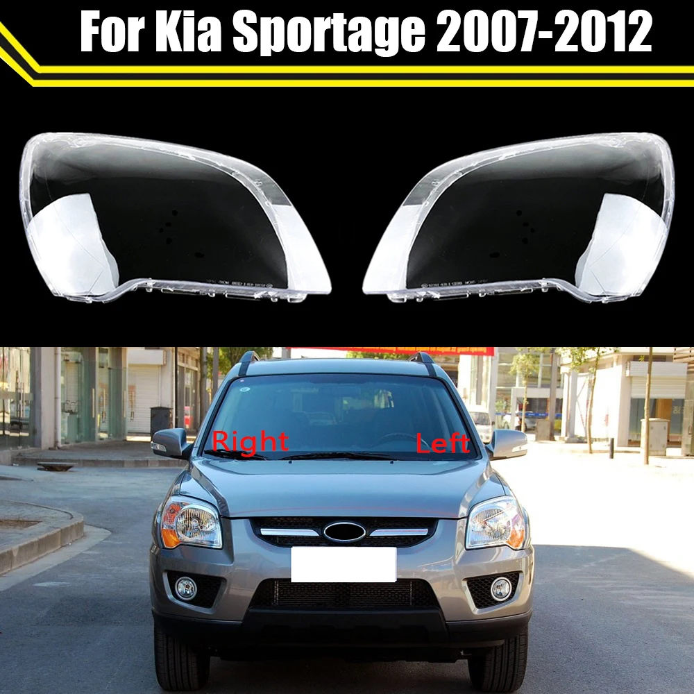 Per Kia Sportage 2007 2008 2009 2010 2011 2012 tappi lampada luce automatica copertura faro Auto paralume paralume lampada lente in vetro