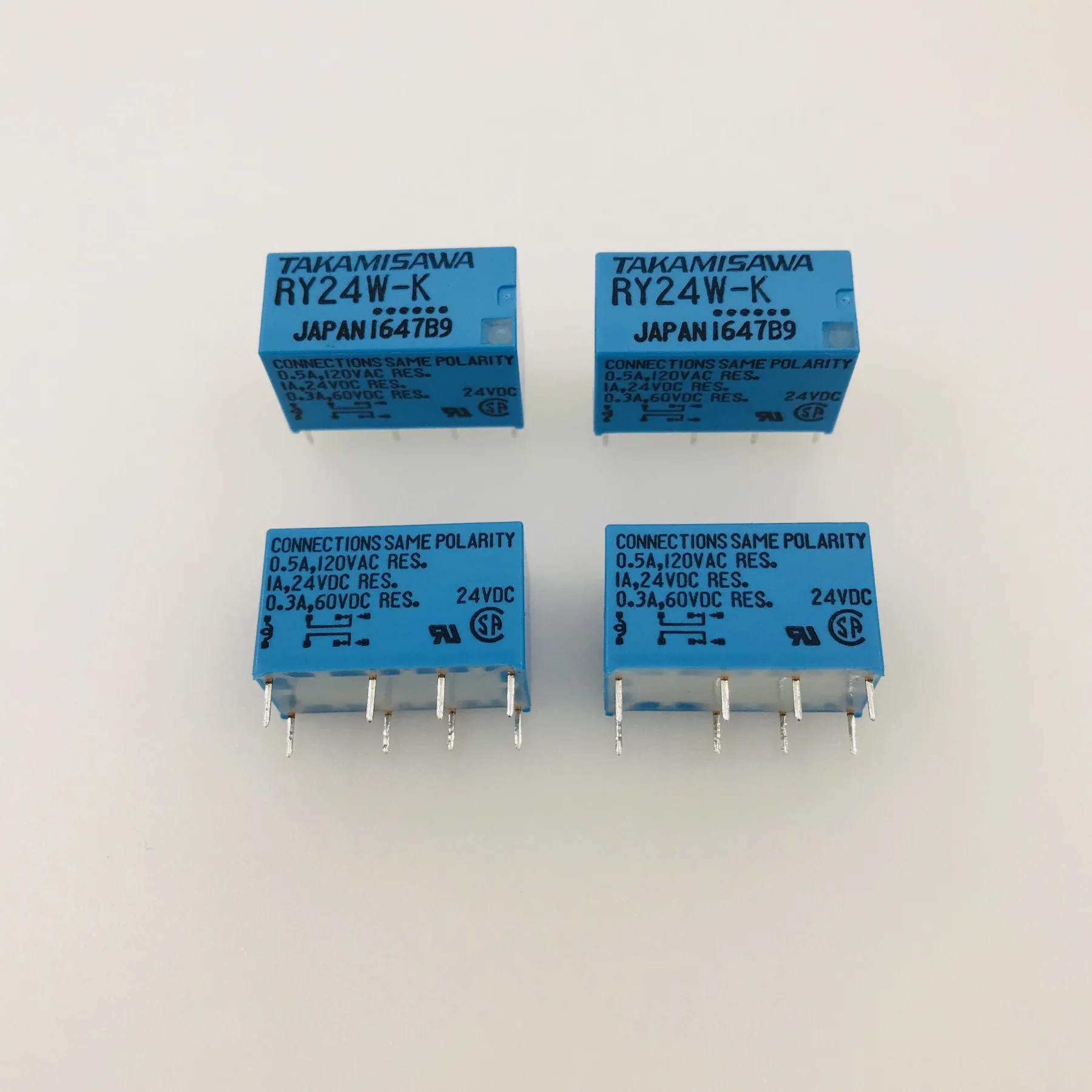 RY24W-K 24VDC 8pin 0.5A 120VAC relays