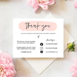 Custom Business Thank You Insert Cards, Customer Thank You for Your Order Inserts, Packaging Insert
