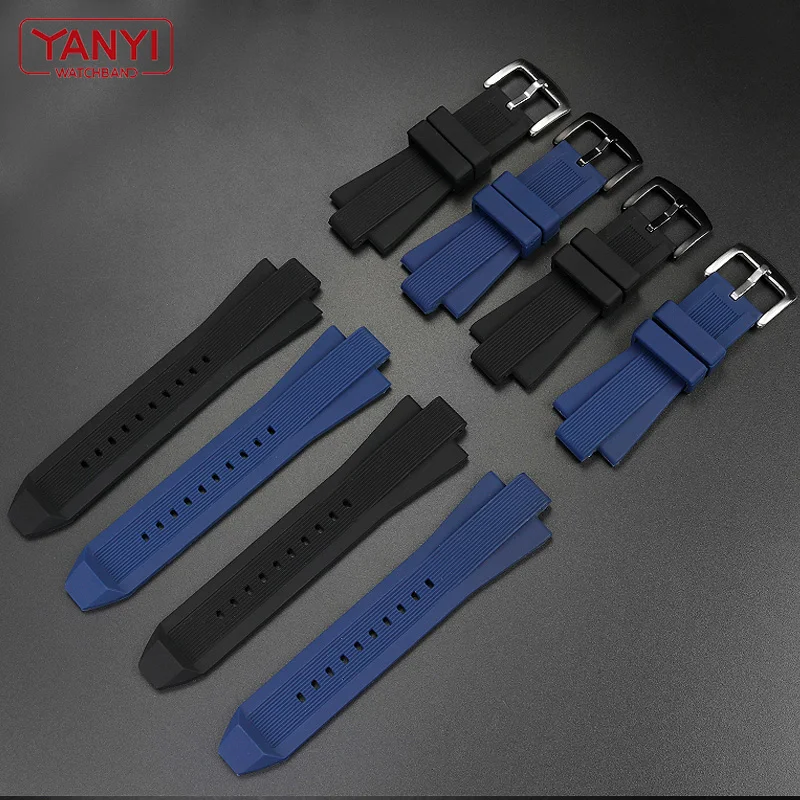 Silicone Rubber watch band Convex interface 13mm for M-K MK8184 MK8295 MK8296 MK8445 MK8152 watchband mens watches strap