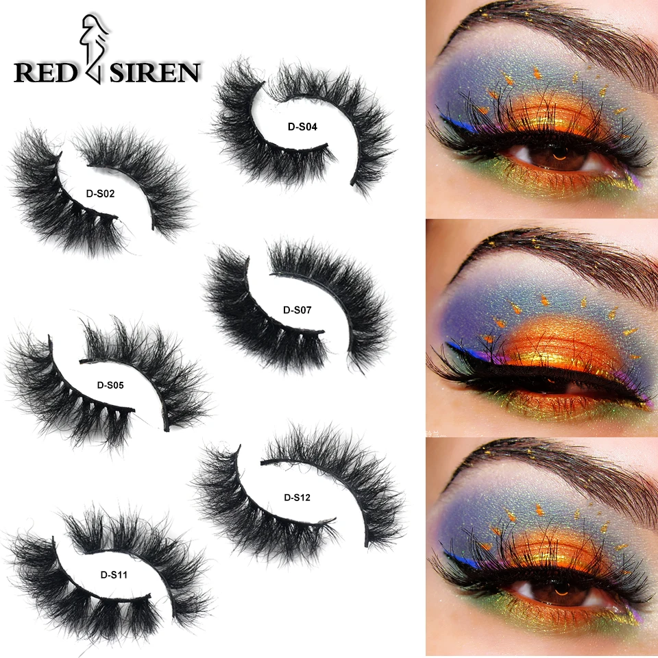 RED SIREN Eyelashes Thick Fluffy Mink Lashes Cruelty Free Short Natural Lashes Handmade Fake Eyelashes Makeup Mink Eyelashes