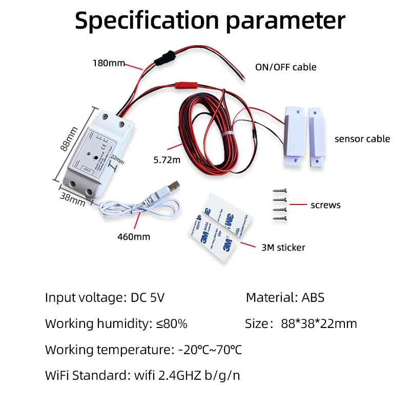 Tuya Smart Wifi Opener Opening Controller for Garage Door Gate Electric Motor,Radio RF433 Mhz Alexa Google Home Remote Control